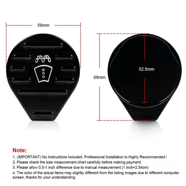 Black Aluminium Protect Cap Cover For VW CC Golf GTI Audi Seat Skoda Bottle Cap