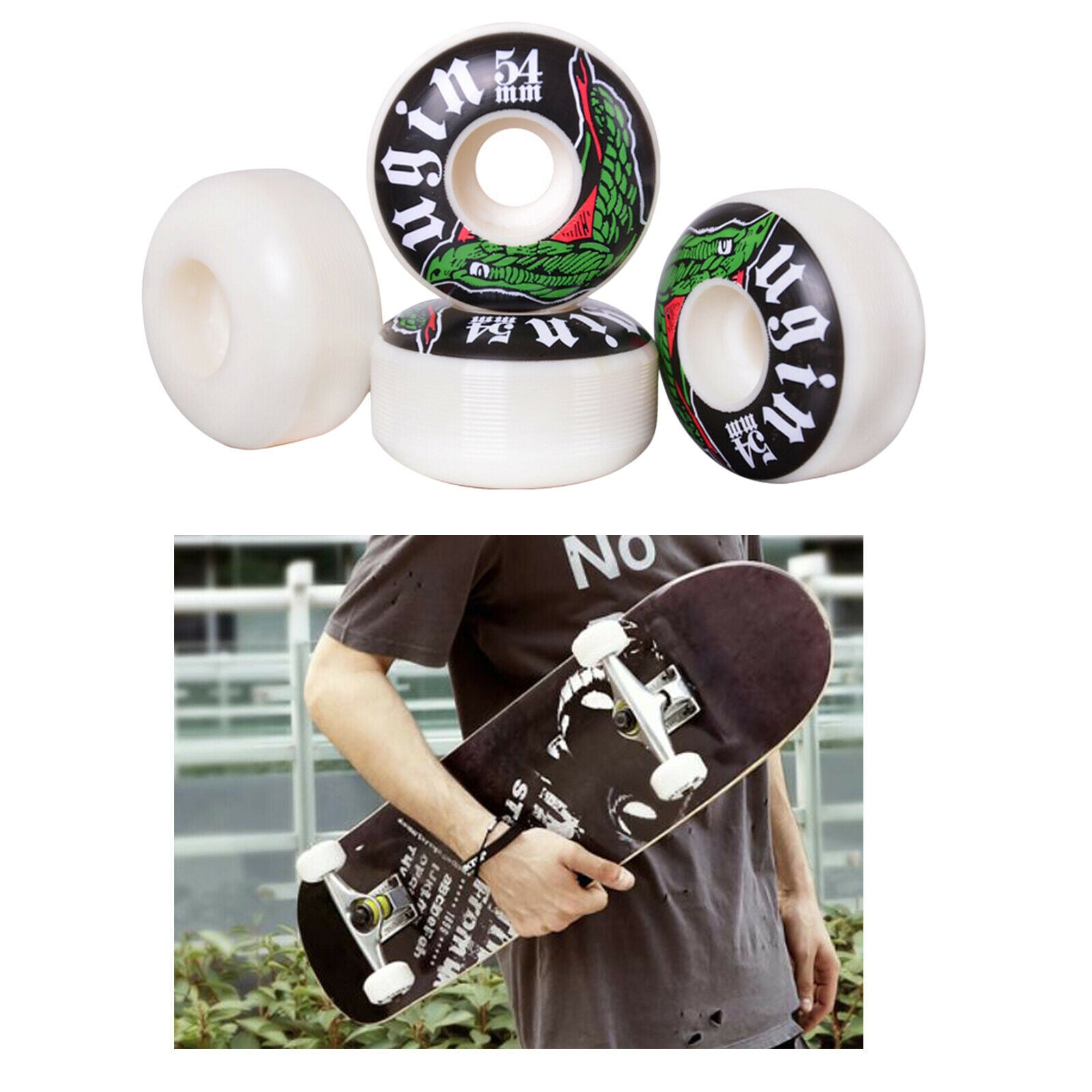 4x 100A Hardness Skateboard Wheels Replacement 54x32mm High Strength Roller