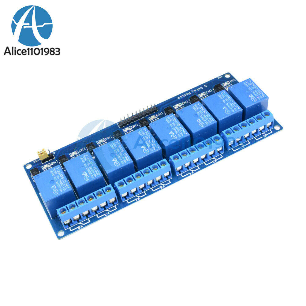 5V Eight 8 Channel Relay Module With optocoupler For PIC AVR DSP ARM Arduino DIY