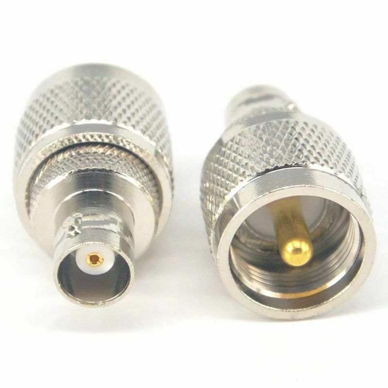 2pcs RF coaxial coax adapter BNC female to UHF male PL-259 R5X8X8