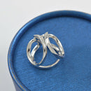 Women Elegant Crystal Rhinestone Scarf Ring Buckle Slide Clip Scarf Jewelrys