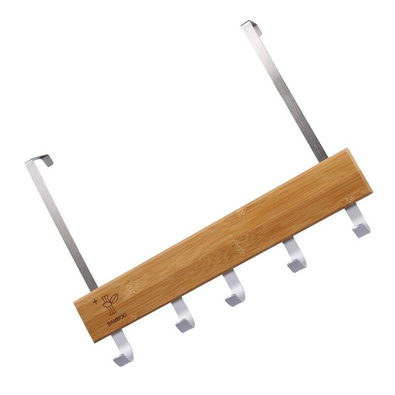 Over Door Hooks Multifunction Hanging Rack Wooden Coat Hanger Door Hook Rack WT1
