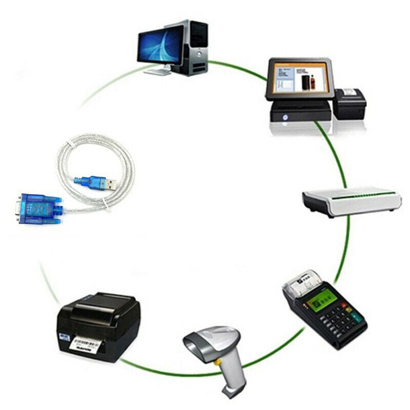USB to RS232 Serial Port DB9 9 Pin Male COM Port Converter Adapter Cable PDA Tt