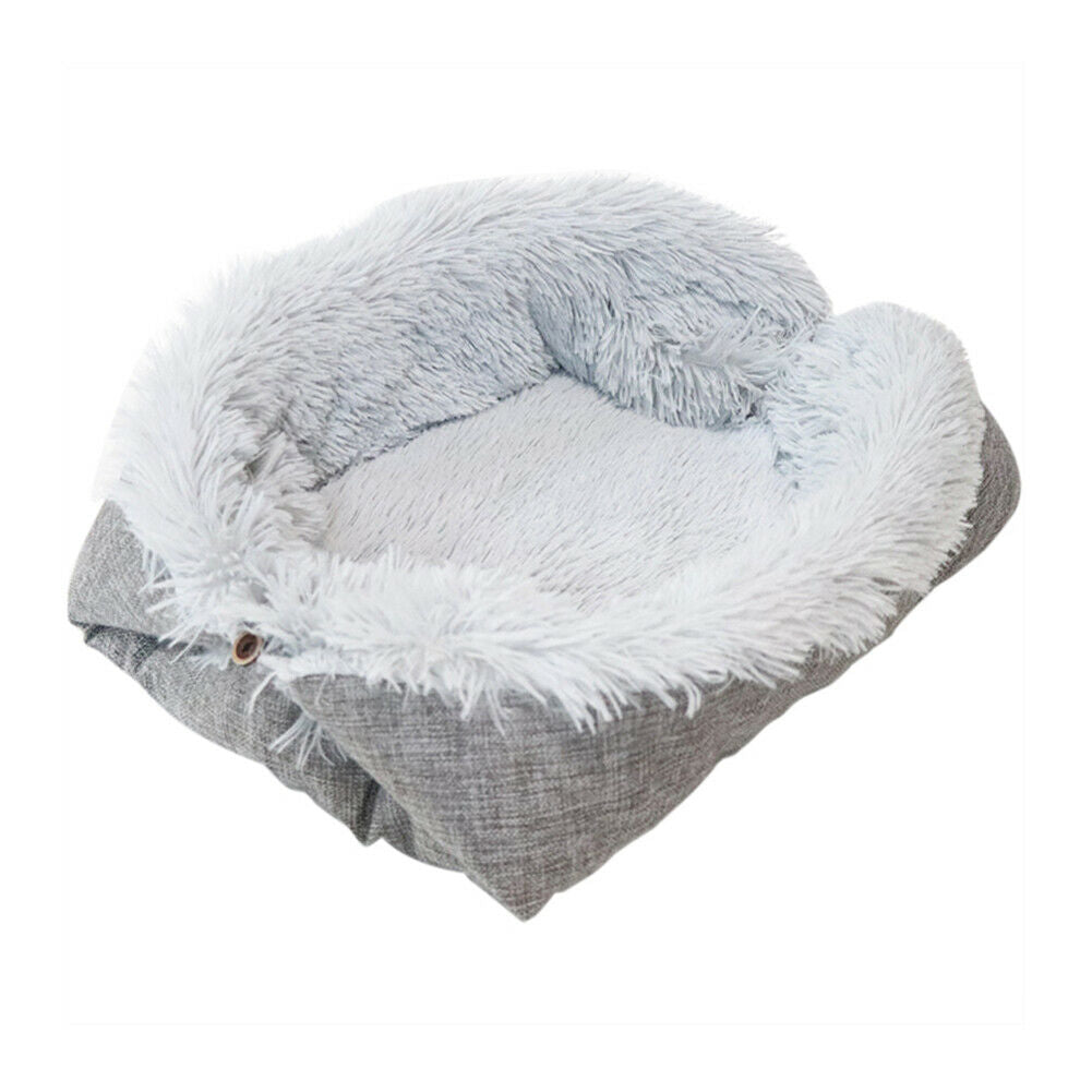 Cat Bed Washable Plush Soft Round WinterSleeping Small Cat Dog Bed Pet Supply HN