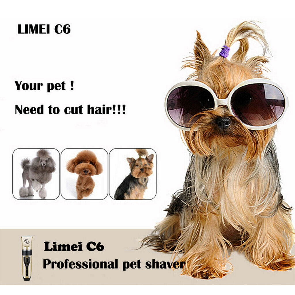 Dog Hair Trimmer Kit With Guide Combs Pet Hair Electric Shaver  Tool
