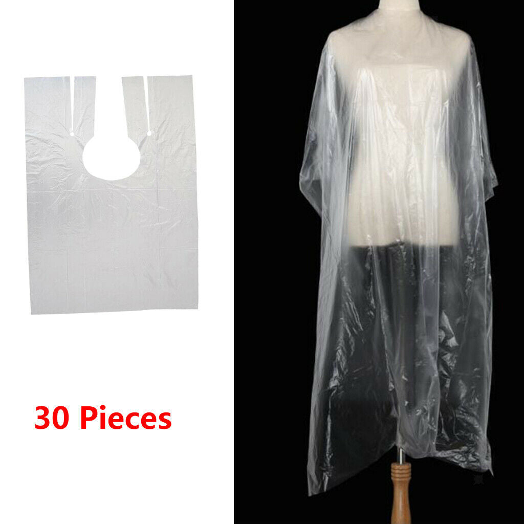 230 Pieces Women Men Clear Disposable Hair Cutting Capes Home Hair Styling Cloth