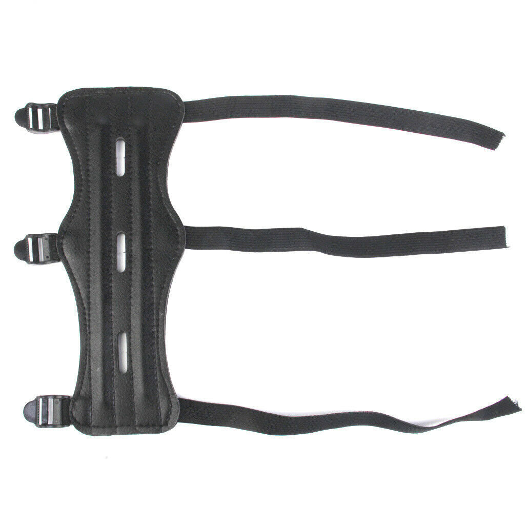 3X Archery Arm Guard Bow Forearm Protector with 3 Strap for Archer Hunter A