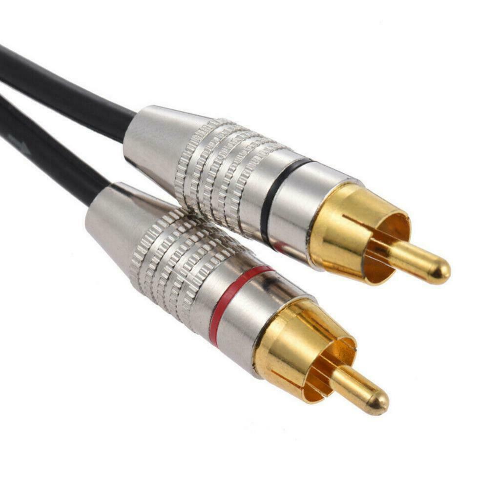 Double RCA Male to XLR Female Jack Speaker Cable Connector Adapter Cord 1M