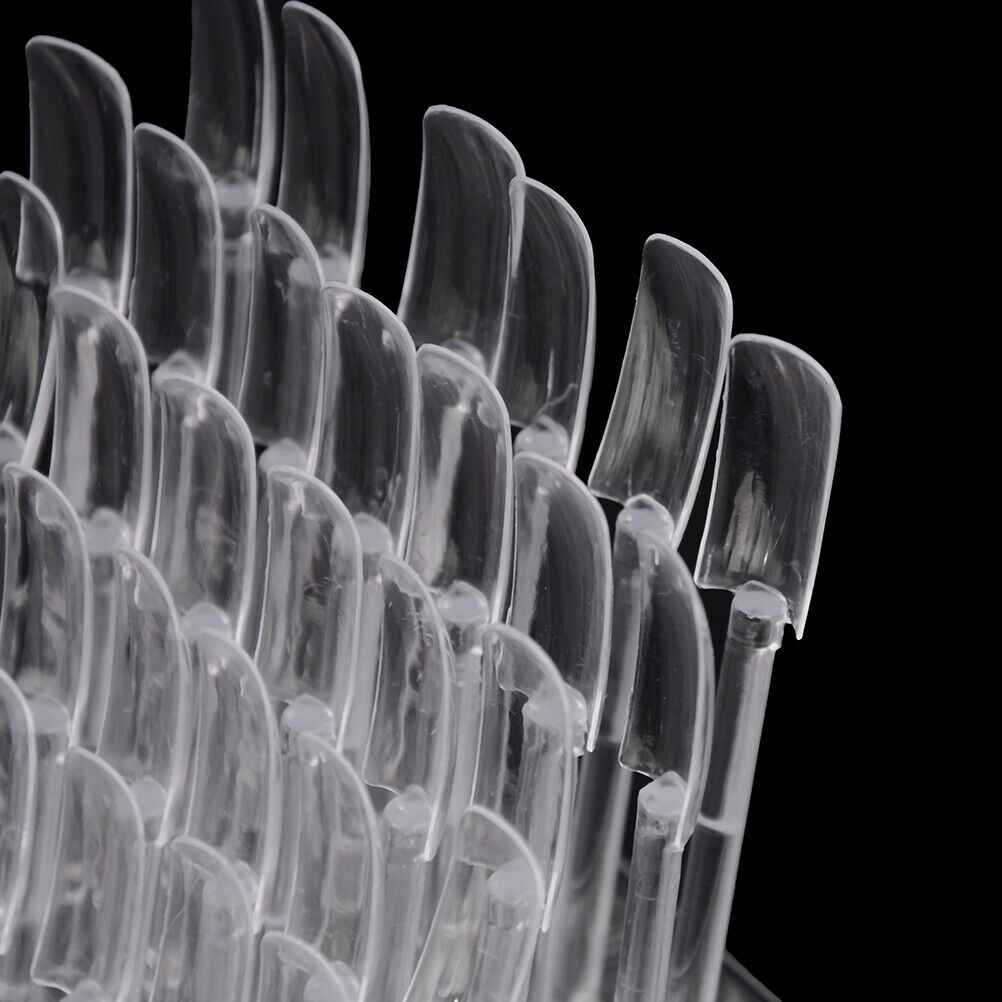32 Tips   Sticks Nail Art Clear Tips Display Stand Nail Polish Training ToDD