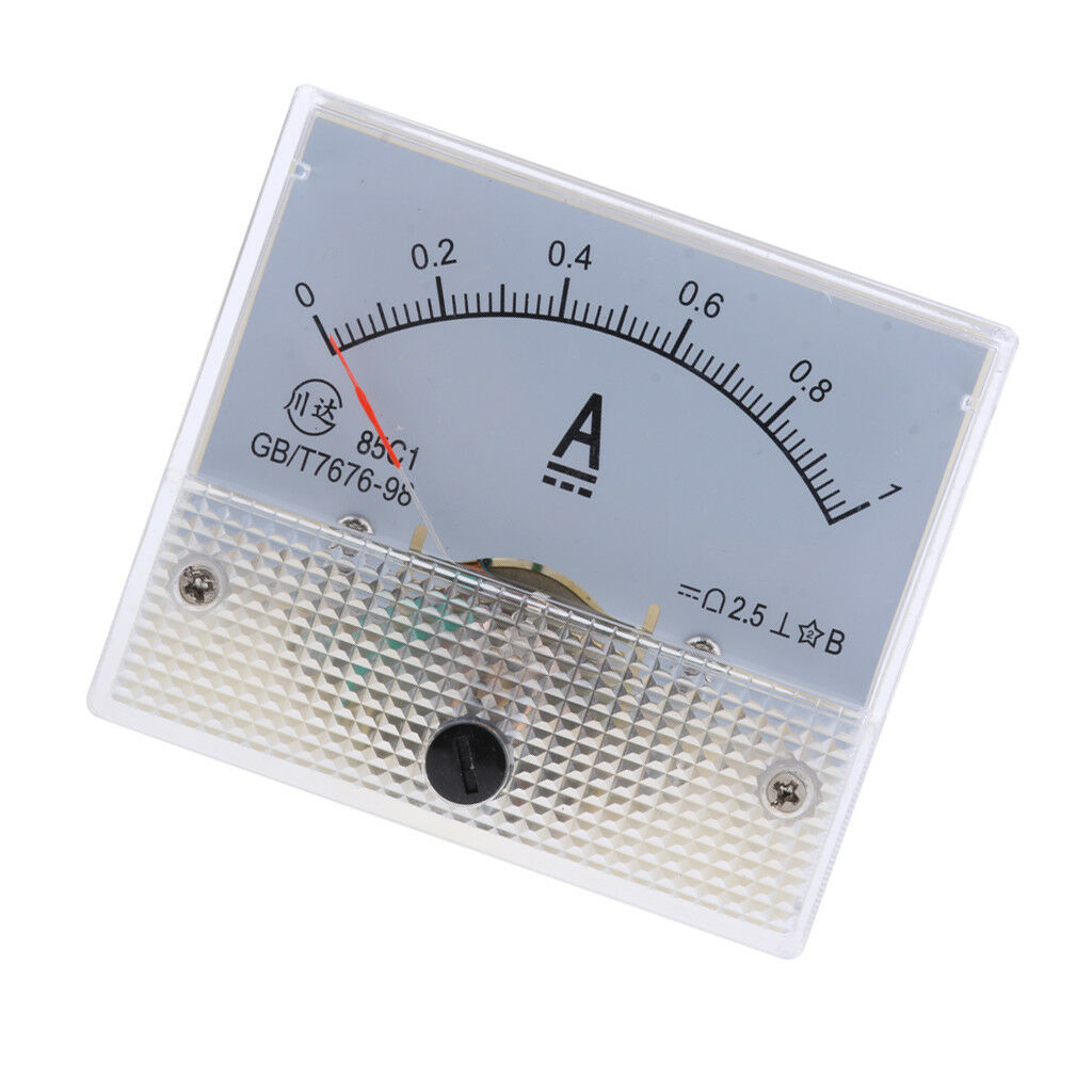 DC 1A Analog Ammeter Panel AMP Current Meter 0-1A Amp Meter 85C1 Class 2.5