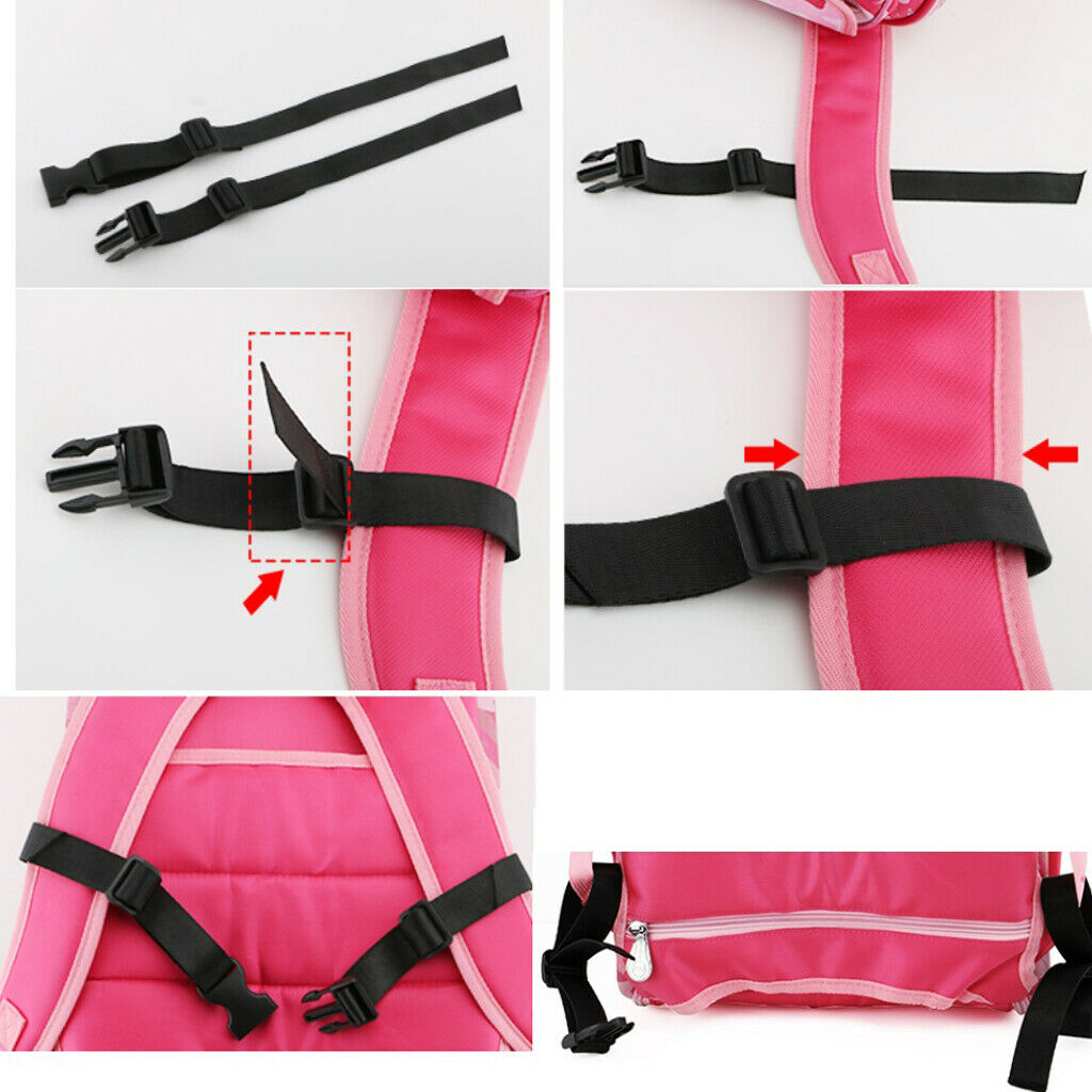 2 Pieces Adjustable Backpack Chest Sternum Harness Straps Nylon with Quick