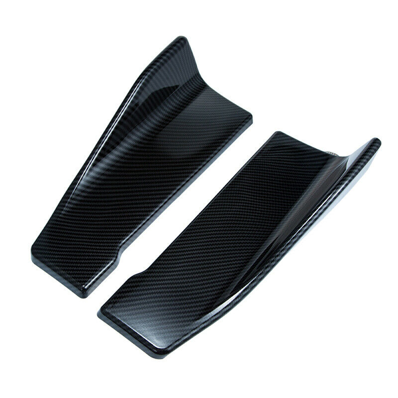 2X Car Bumper Spoiler Rear Lip Side Skirt Extension Splitter Winglet Wings ABS