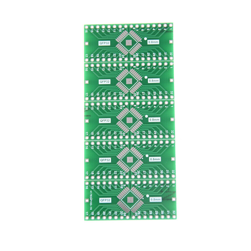 5Pcs TQFP/LQFP/EQFP/QFP32 0.8mm to DIP32 Adapter PCB Board Convert.l8