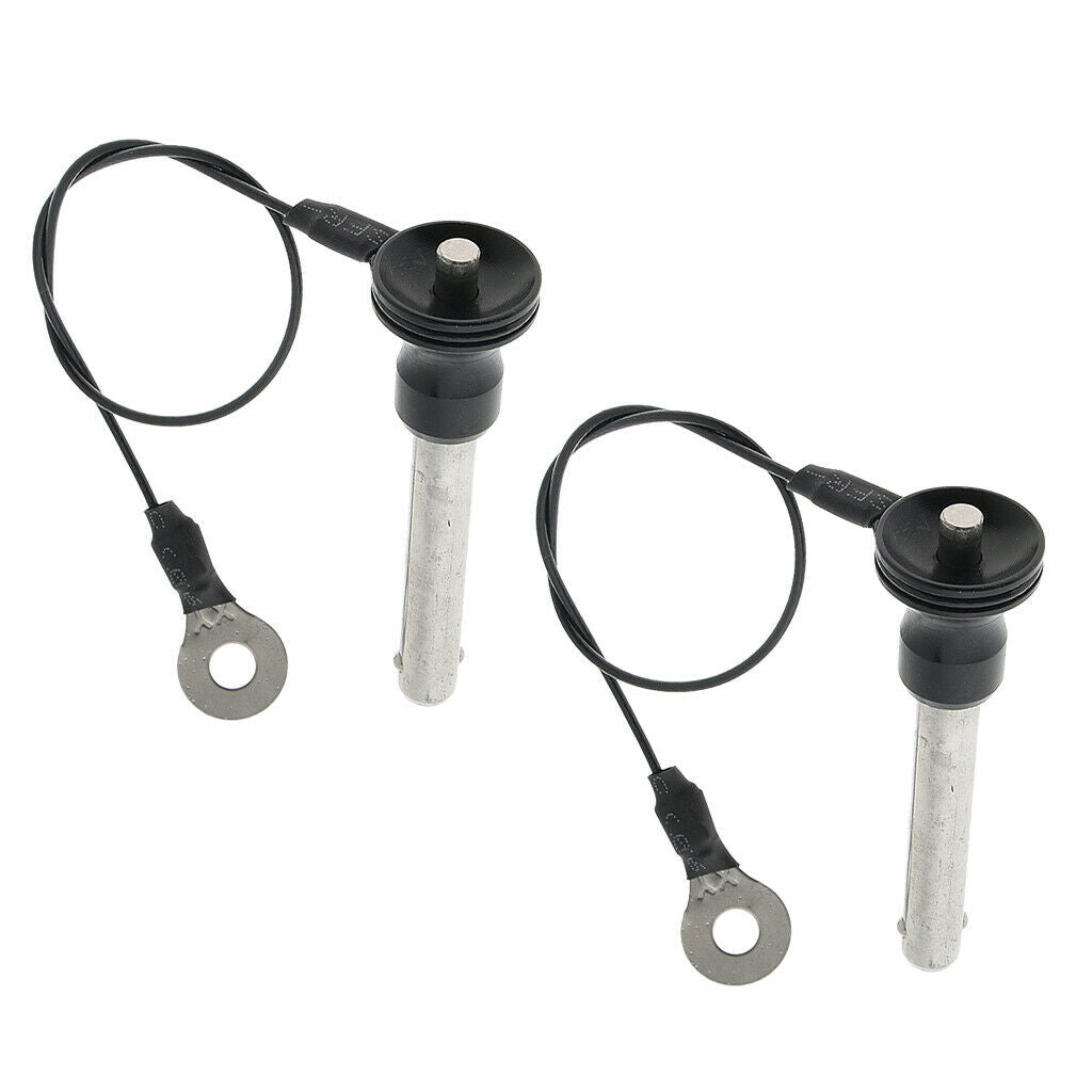 2 Pc Stainless Ball Lock Quick-Release Pin Push Button Fine Finish 8mm, 40mm