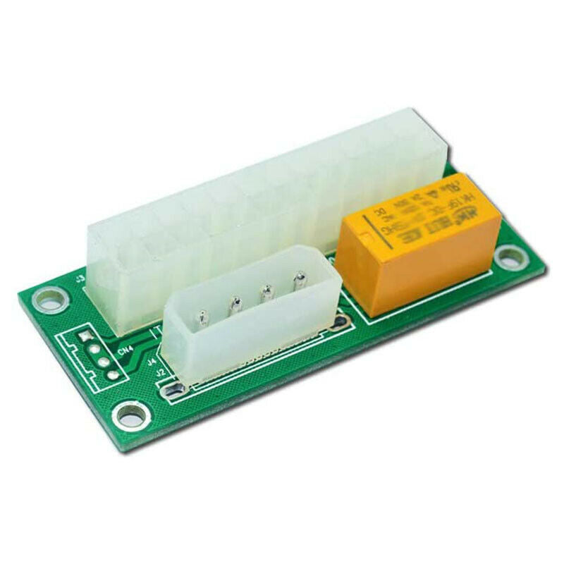 2 Pack Dual PSU Multiple Power Supply Adapter,Add2Psu ATX 24 Pin to Molex 4 Q7B8
