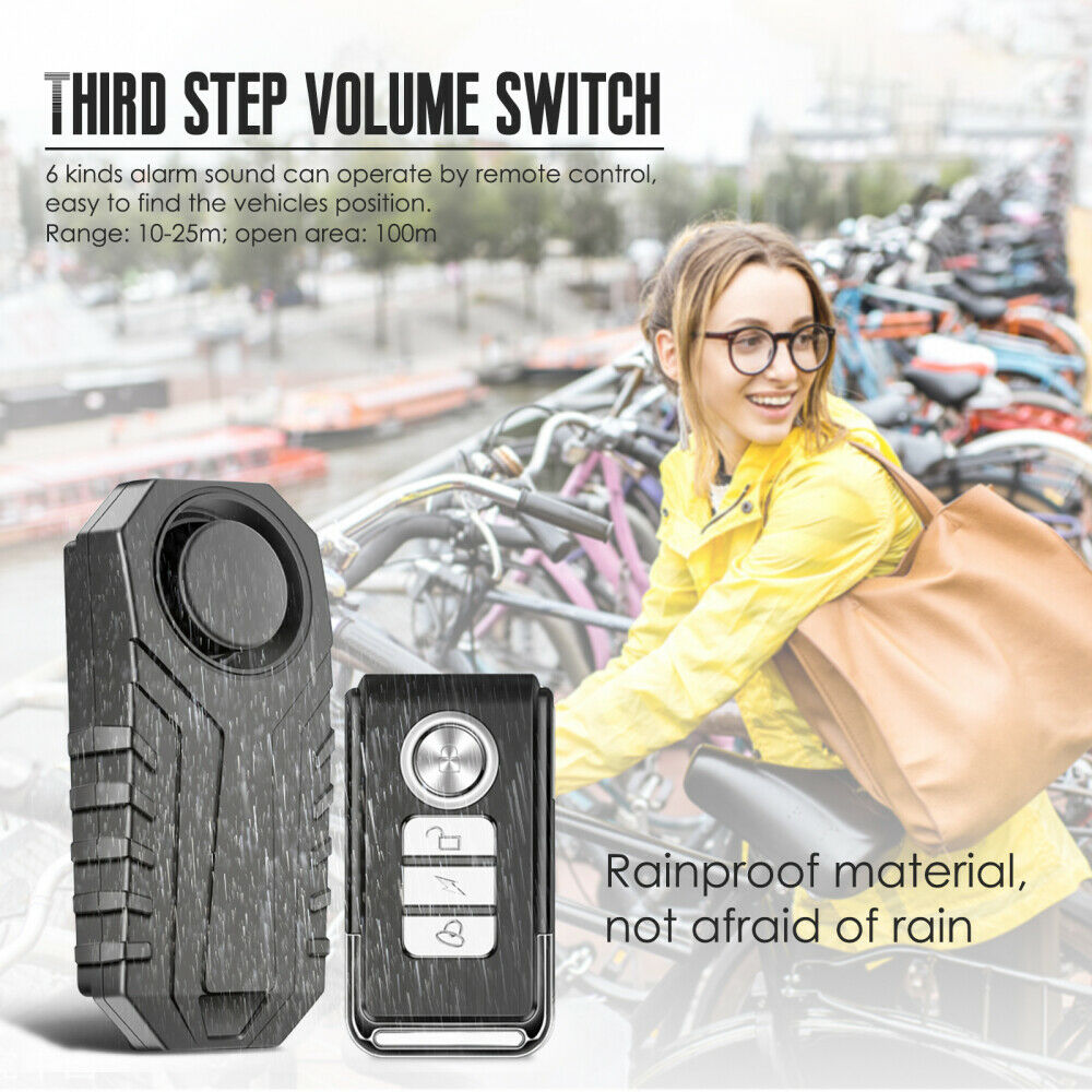 Universal Wireless Anti-Theft Vibration Alarm Security Bike Burglar Sensor Alarm