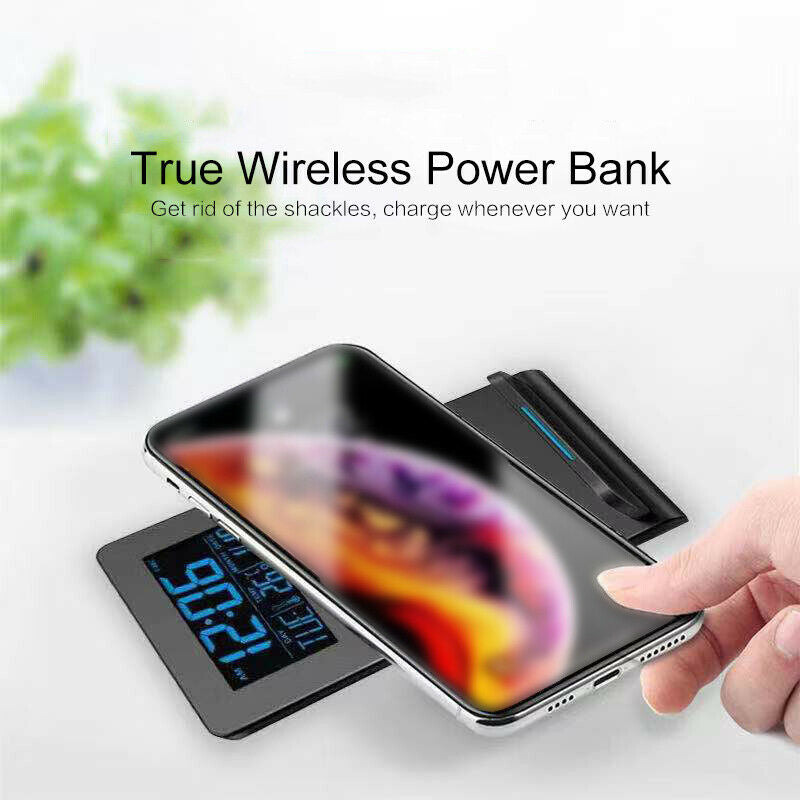 3-in-1 Wireless Charger Desktop Stand Pad with Digital Clock Time TemperaturBDA