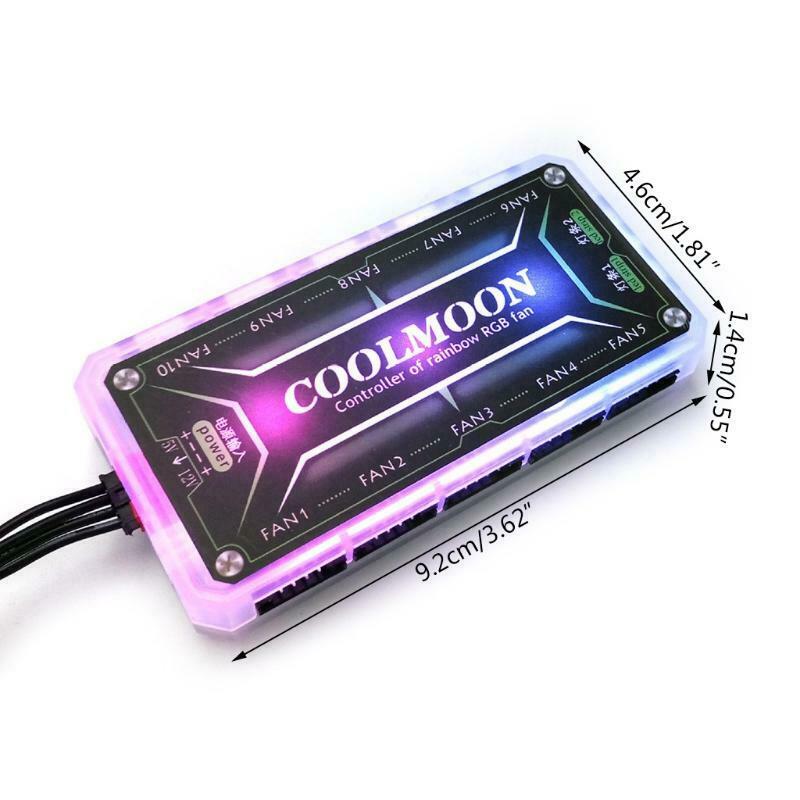 Remote Control Computer Case 12V 10A 60W RGB Fan Intelligent Music Controller