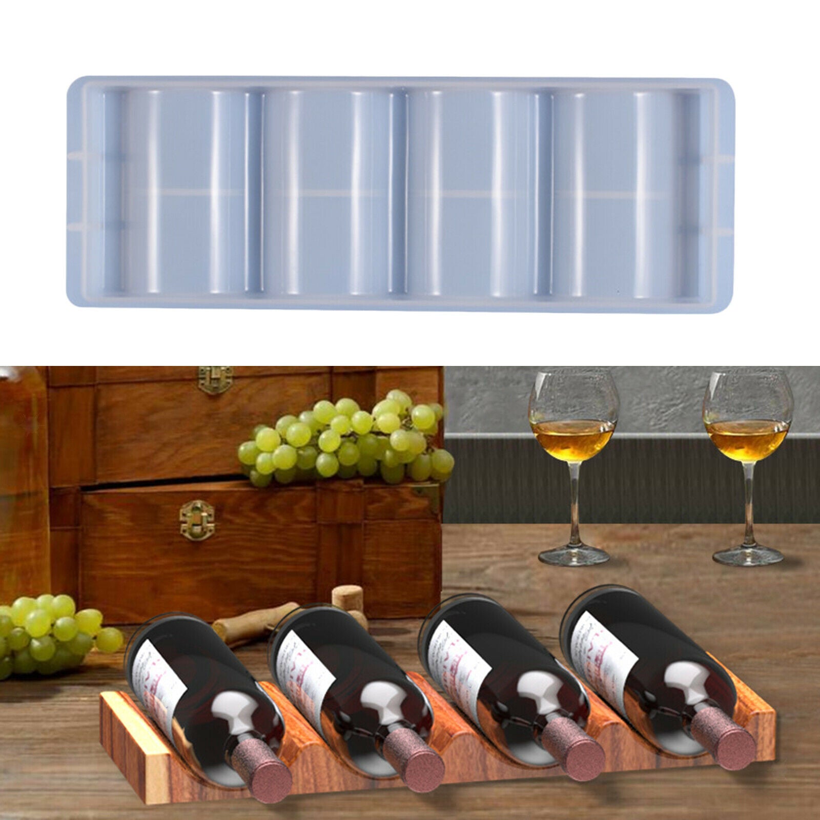 DIY Wine Bottle Holder Mold Beverage Storage Casting Clay Mold Mould Craft