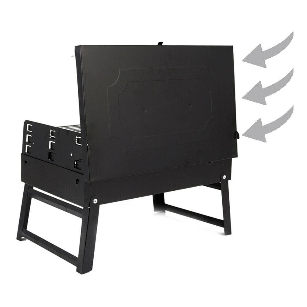Charcoal BBQ Grill Folding Portable Barbecue Kabob Camping Patio Outdoor Picnic