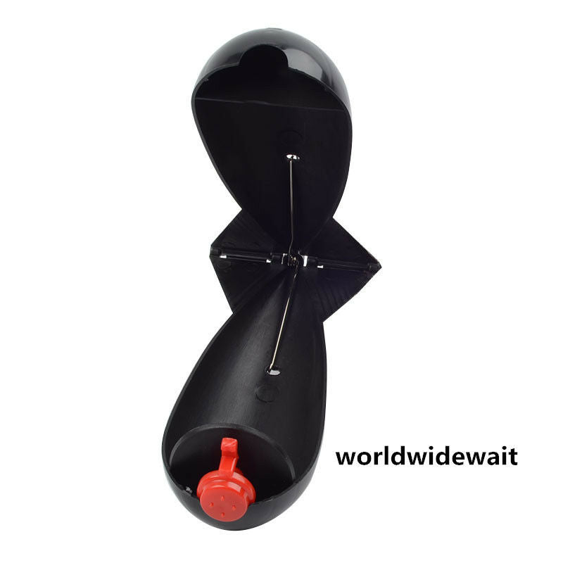 1PC Sea Fishing Long-distance Bait Casting Baitcaster Self-feeder Black