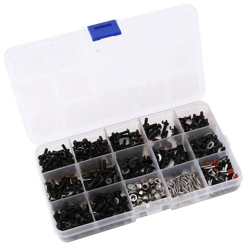450Pcs/Set M3 M4 Metal Screws Nuts Box for 1/10 RC Cler Car Axial SCX10 90046 L6