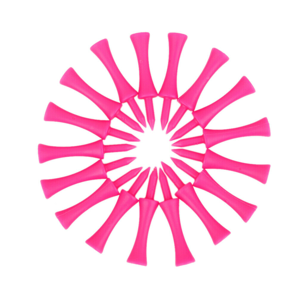 100Pcs Golf Tee Double-deck Hot Pink Tee SN006 60MM