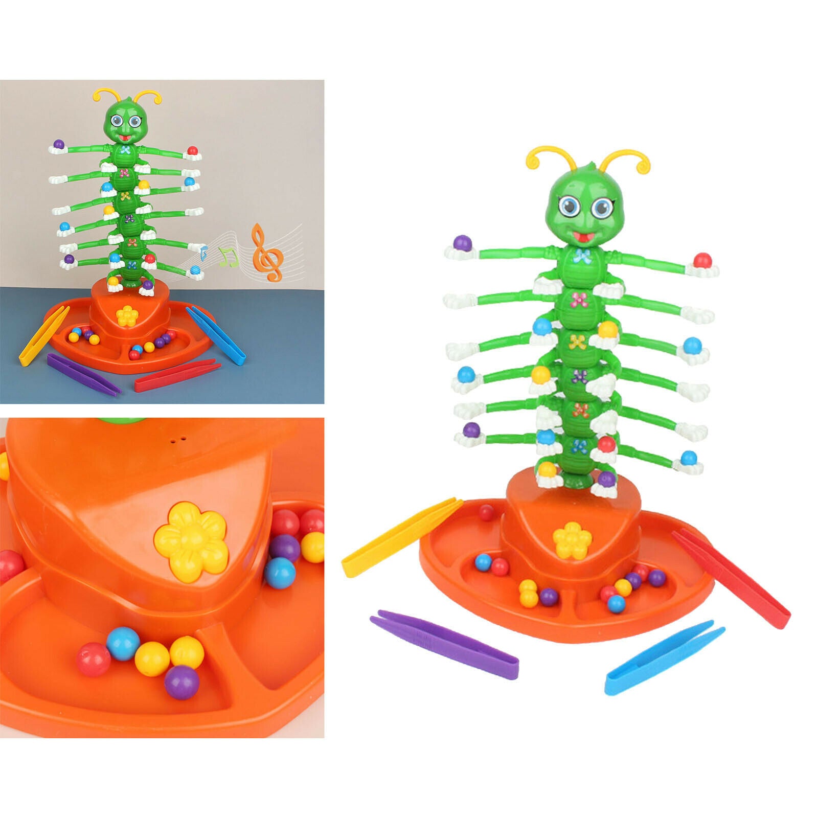 Electric Green Smile Caterpillar Balance Board Game Wiggle Toys Games Props