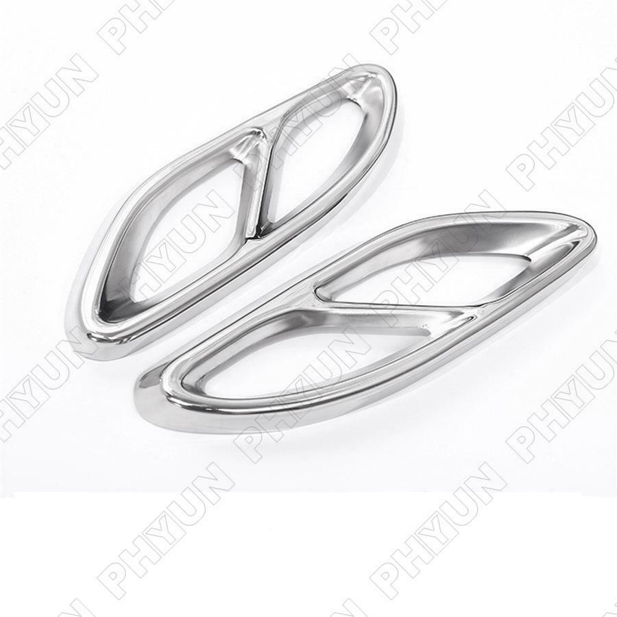 For Mercedes Benz A/B/GLE/GLC/E Class Car Rear Exhaust Tail Pipe Cover Trim 2Pcs