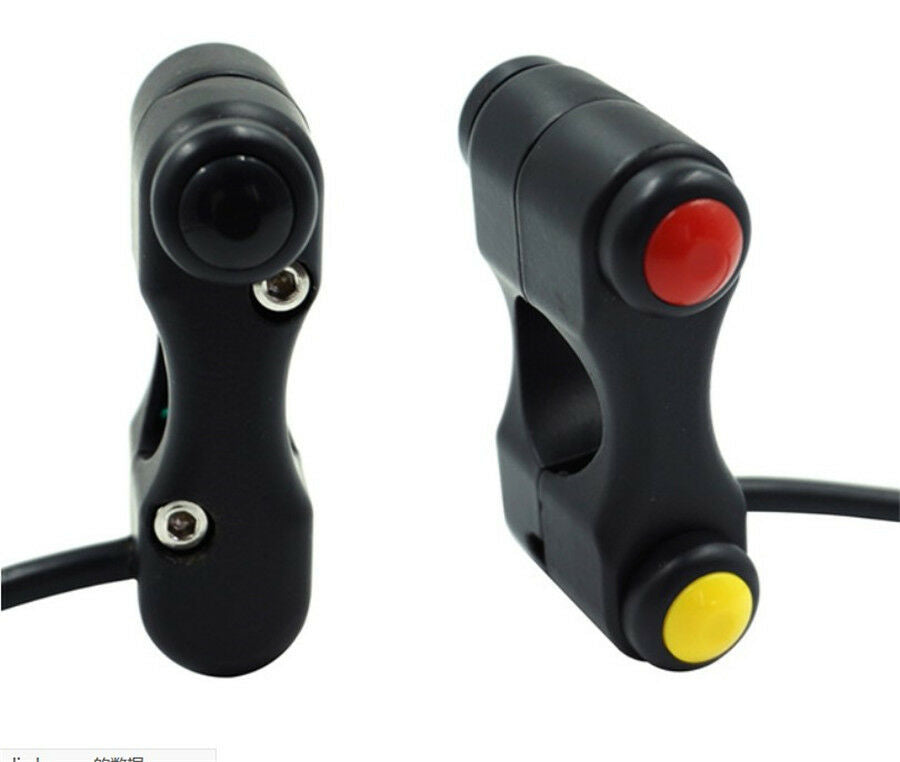 Motorcycle 7/8" Handlebar Switches Headlight Lamp Horn ON OFF Switch 3 Buttons