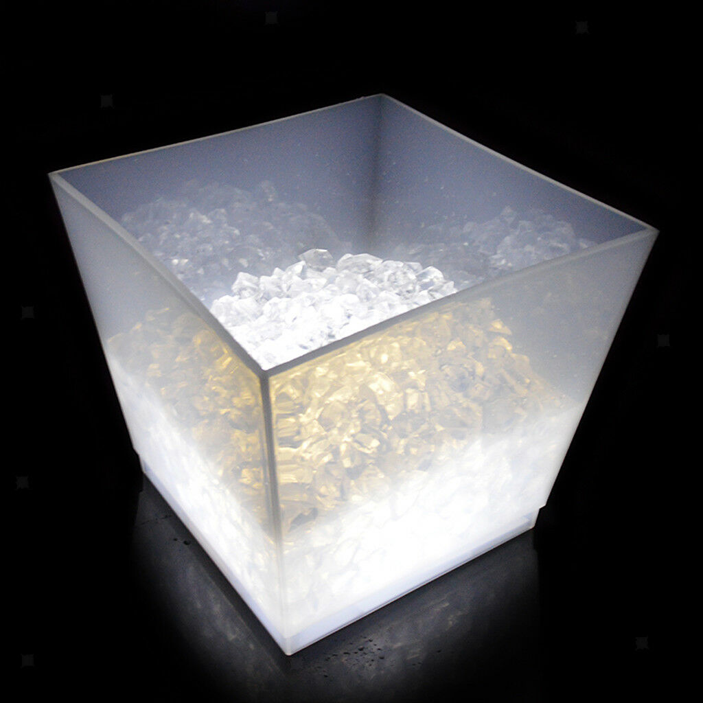 Ice Cooler LED Bucket Cooling Beer Wine Cooler Bar Supply 7-Color Change 10L