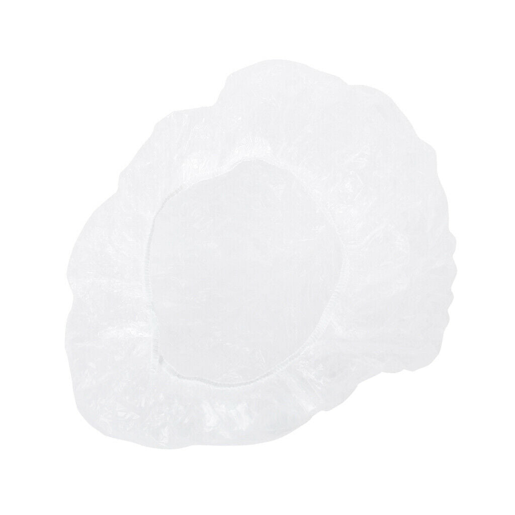 100Pcs Disposable Clear Shower Hair Perming Coloring Caps for Spa Salon