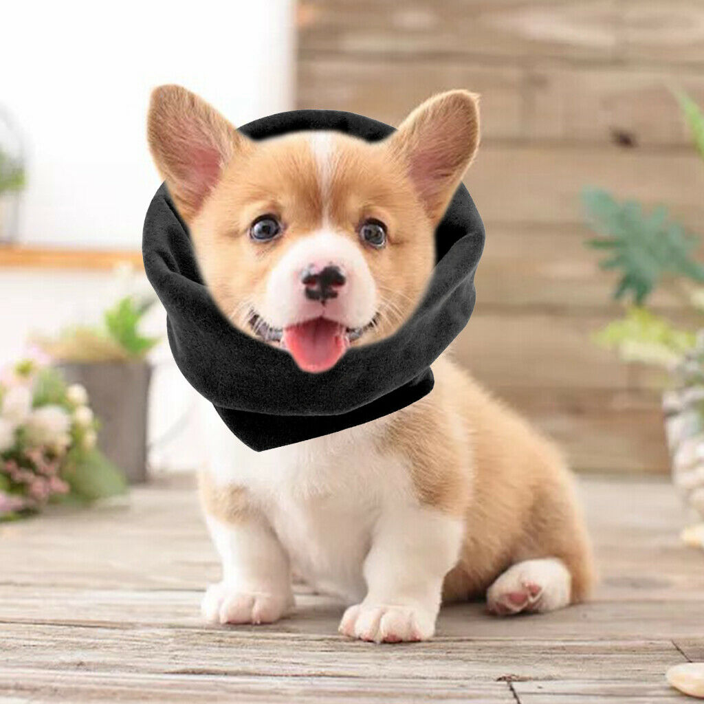 Dog Ears Cover Snood Anti-Anxiety Winter Warm Puppy Ear Warmer Black S
