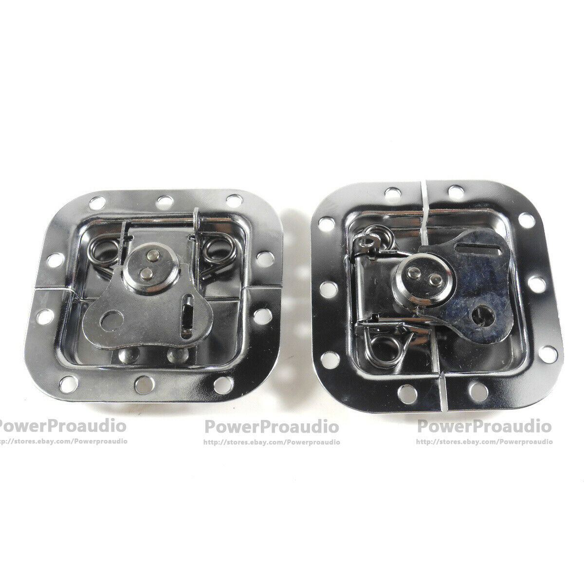 4 x  Chrome Small Butterfly Latches (Split Dish,Padlock) For ATA Road Cases