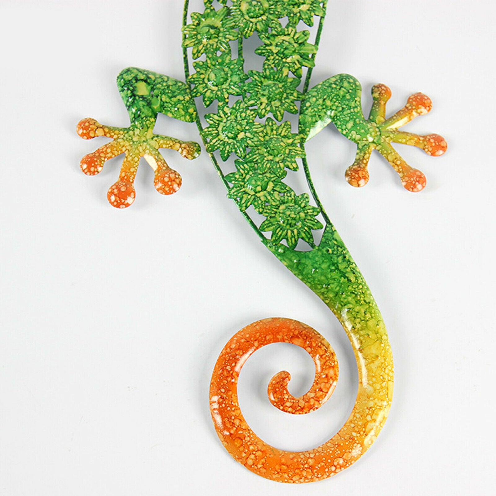 Iron Gecko Wall Decorative Lizard for Bedroom Bathroom Garden Fence Ornament