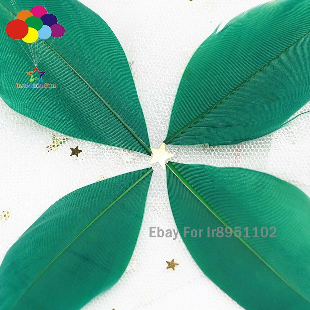 100pcs/lot Beautiful Hand-tearing Goose Feather 2-3 Inches / 5-7cm Dusty Green