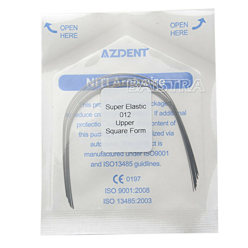 100X Dental Orthodontic Super Elastic Niti Arch Wire Square Round 012Upper