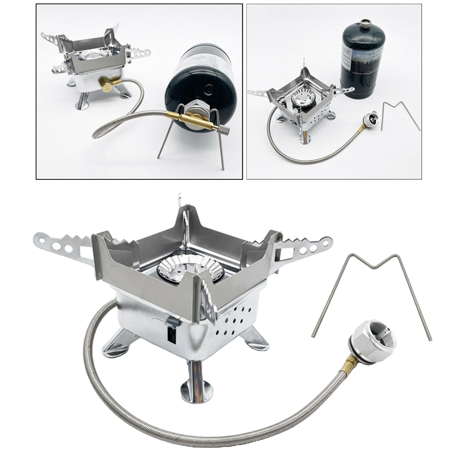 Gas Stove Piezo Ignition Backpacking Propane Butane Burner Picnic Cooker