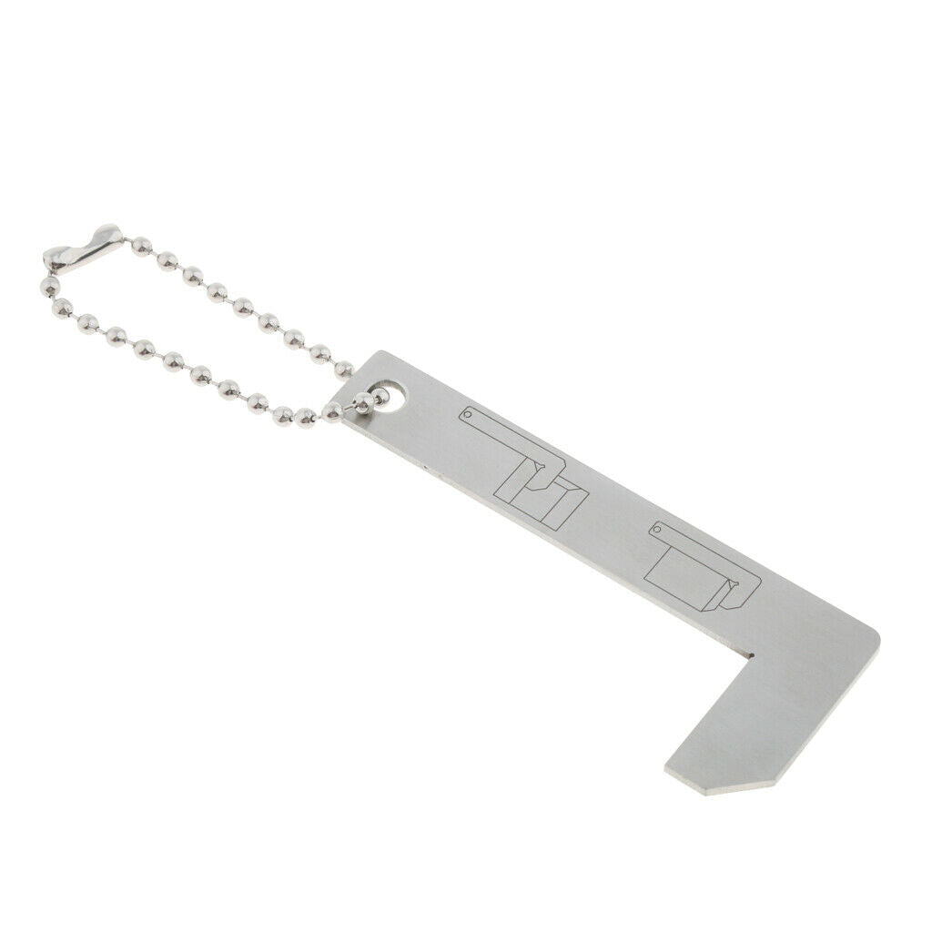 Stainless Steel Chamfer Gauge Chamfering Gage Square Right Angle 90Â° Ruler,