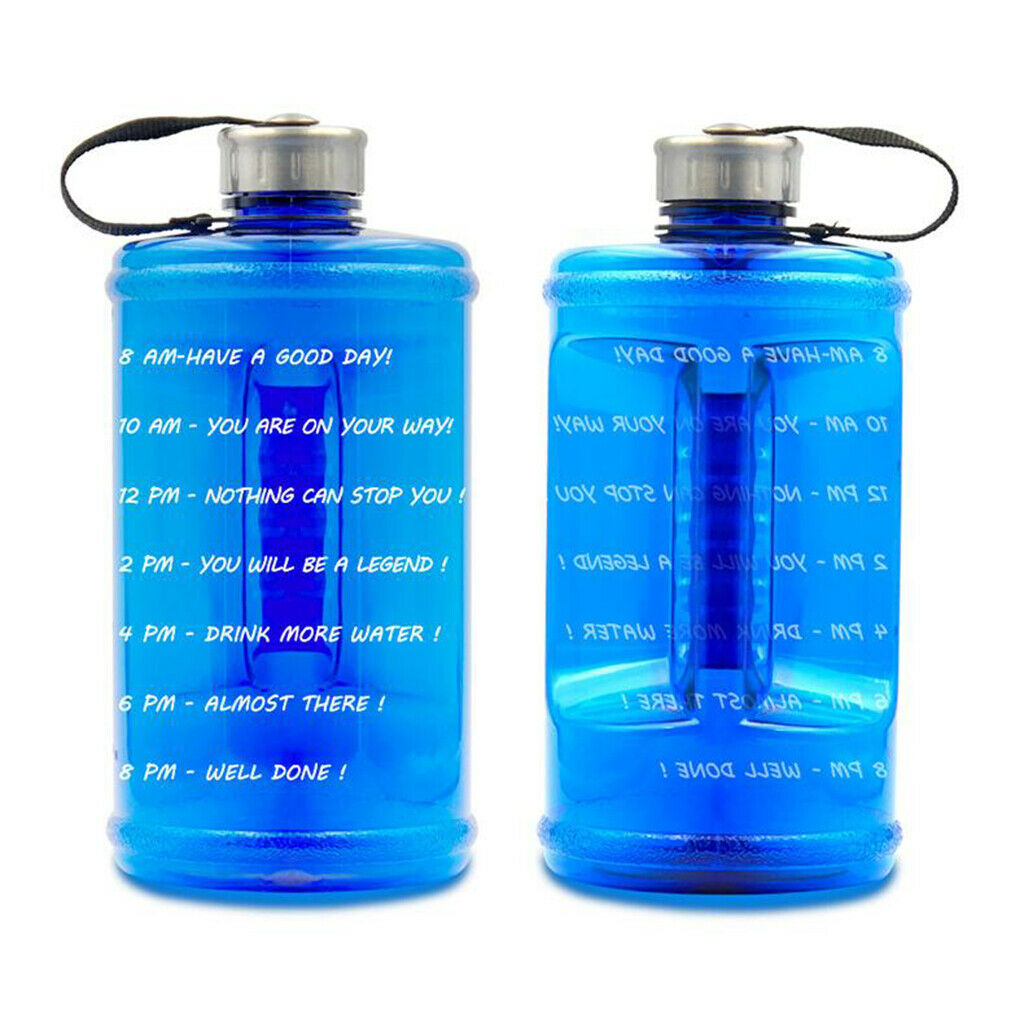 2pcs Water Bottle Reusable Jug Cup Outdoor Bike GYM Travel Hiking 2200ML