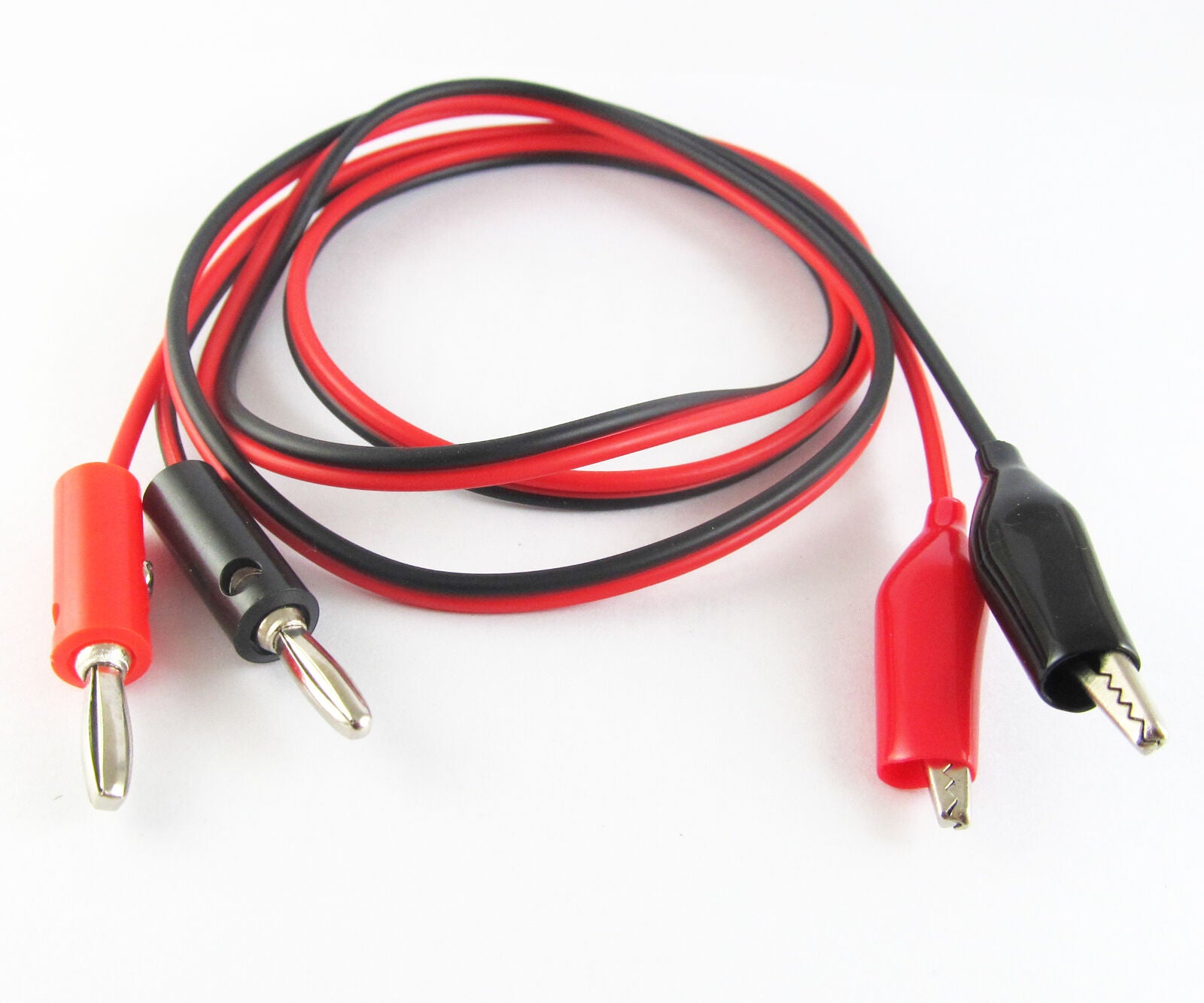 50pairs 1M/3.3FT Alligator Clip to 4mm Banana Plug Electrical Test Cable Leads