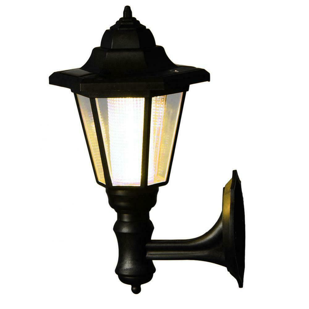 2 Pieces Power LED Light Retro Waterproof Automatic Patio Lamp Warm White