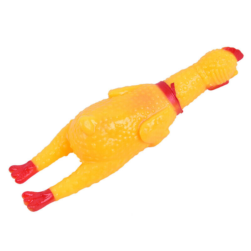 Dog Gadgets Novelty Yellow Rubber Chicken Pet Toys Novelty Screaming Chic.l8