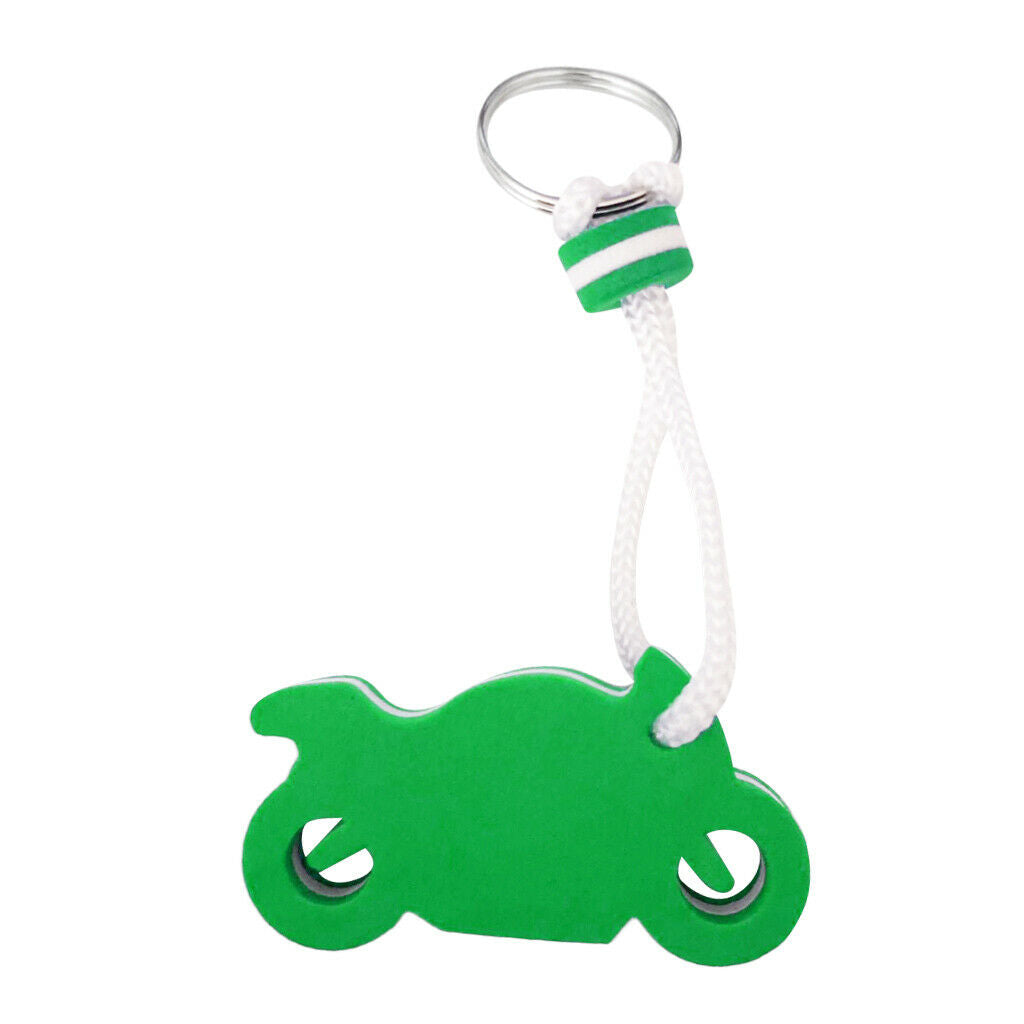 4 Count Water Sports Boating Floating Keychain Key Ring Floats Blue Yellow Green