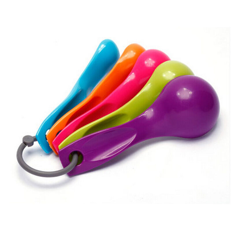5 Colorful Measuring Baking Spoons Cups Kitchen Tools Teaspoons Utensil 1S.l8