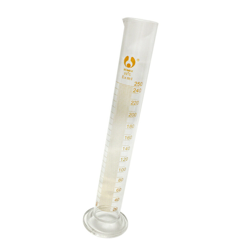 Glass Beaker Measuring Cylinder Tools Glassware Clear New 250ml
