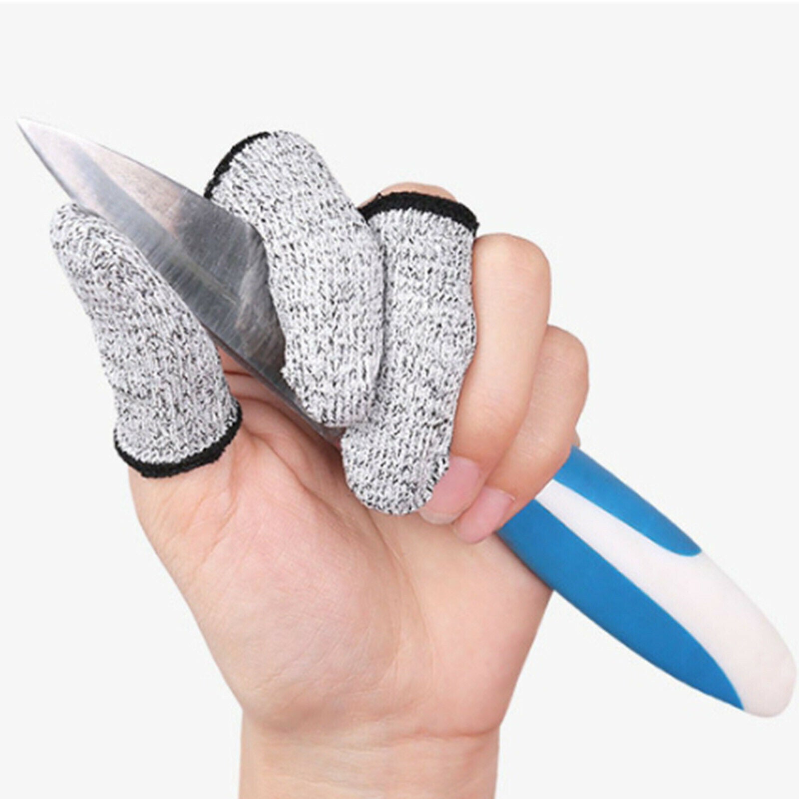 16Pcs Safety Anti-Cut Finger Cots HPPE Finger Sleeve Cover Glove for Kitchen