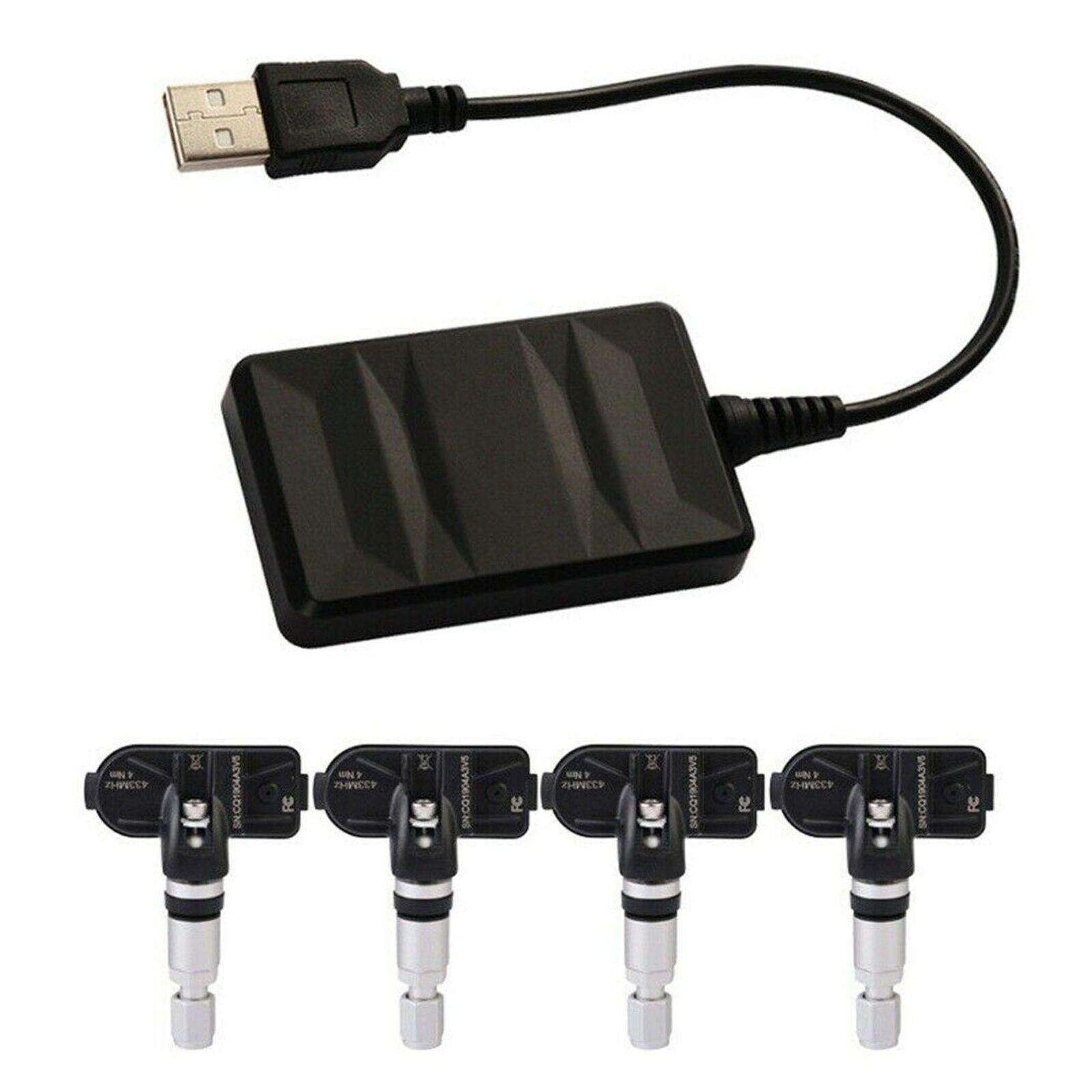 USB Android TPMS Car Tire Pressure Monitoring System+4 Internal Sensors