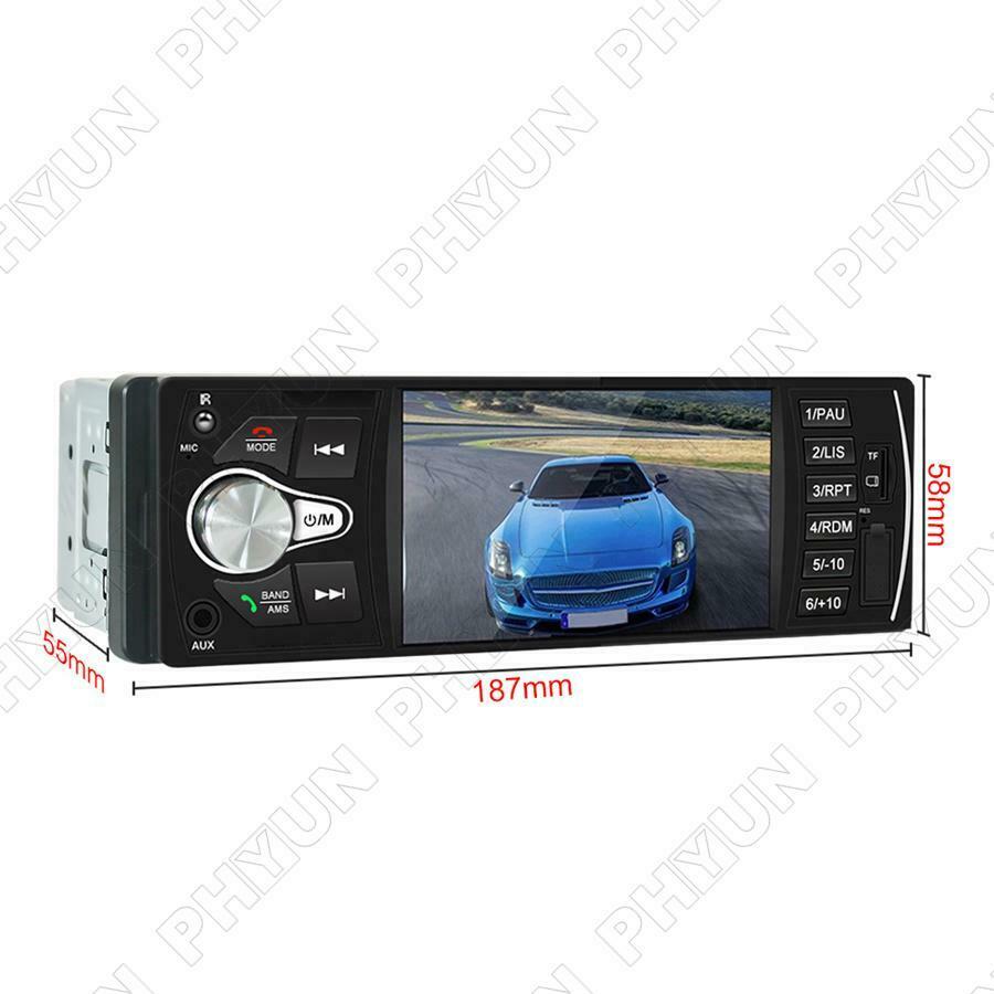 1 DIN 4.1" Car Stereo Radio Audio MP5 Player Bluetooth MP3 FM AUX USB w/ Remote