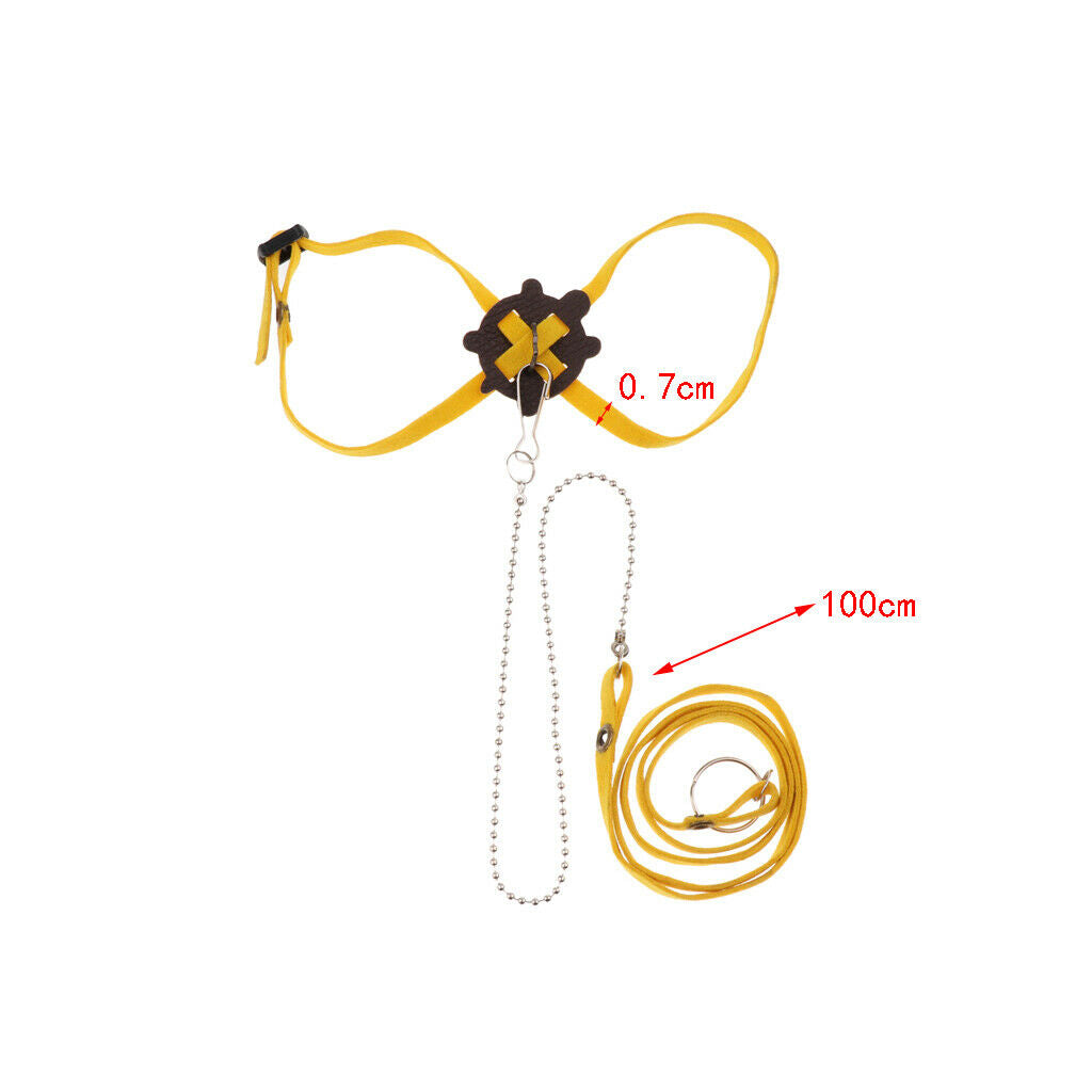 Adjustable Pet Turtle Harness Leash Lead for Small Pet Animal Outdoor Yellow